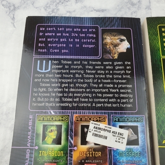 Animorphs K.A. Applegate Lot of‎ 2 books Paperback The Encounter The Invasion - Picture 6 of 7
